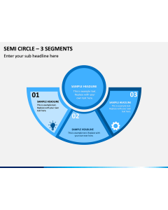 Semi Circle – 3 Segments PPT Slide 1