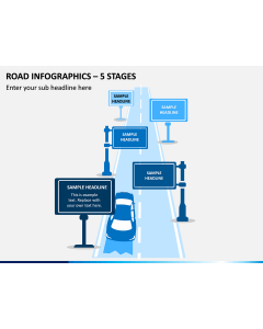Road Infographics – 5 Stages PPT Slide 1