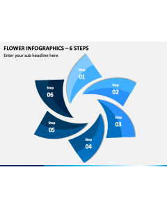 Flower Infographics – 6 Stages PPT Slide 1
