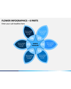 Flower Infographics – 6 Parts PPT Slide 1