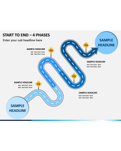 Start To End – 4 Phases PPT Slide 1
