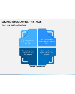 Square Infographics – 4 Stages PPT Slide 1