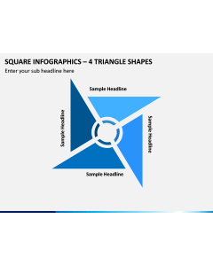 Square Infographics – 4 Triangle Shapes PPT slide 1