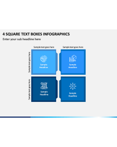 4 Square Text Boxes Infographics PPT slide 1