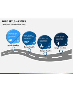 Road Style – 4 Steps PPT slide 1