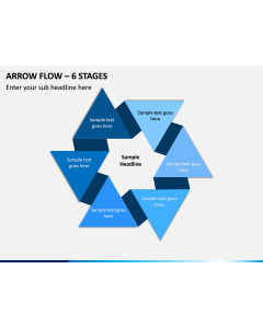 Arrow Flow – 6 Stages PPT slide 1