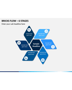 Bricks Flow – 6 Stages PPT slide 1