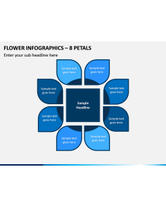 Flower Infographics – 8 Petals PPT slide 1