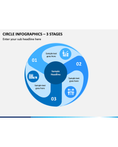 Circle Infographics – 3 Stages PPT slide 1