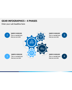 Gear Infographics – 4 Phases PPT Slide 1