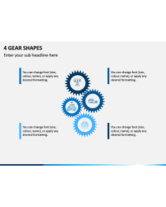 4 Gear Shapes PPT Slide 1