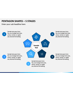 Pentagon Shapes – 5 Stages PPT Slide 1