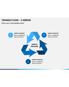 Triangle Flow – 3 Arrow PPT Slide 1