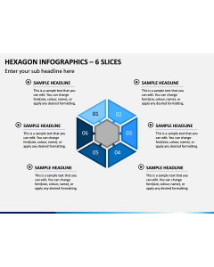 Hexagon Infographics – 6 Slices PPT Slide 1
