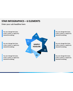 Star Infographics – 6 Elements PPT Slide 1