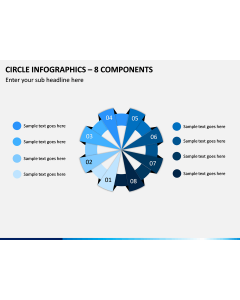 Circle Infographics – 8 Components PPT Slide 1