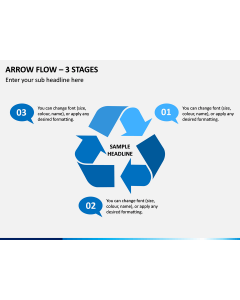 Arrow Flow – 3 Stages PPT Slide 1