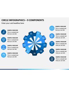 Circle Infographics – 9 Components PPT Slide 1
