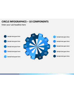 Circle Infographics – 10 Components PPT Slide 1