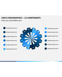 Circle Infographics – 12 Components PPT Slide 1