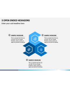 3 Open Ended Hexagons PPT Slide 1