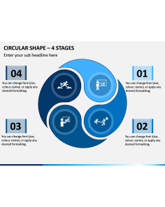 Circular Shape - 4 Stages PPT Slide 1
