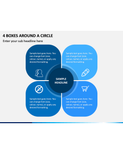 4 Boxes Around a Circle PPT Slide 1