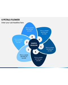 6 Petals Flower PPT Slide 1