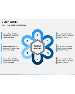 6 Step Wheel PPT Slide 1