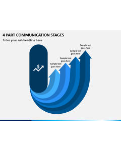4 Part Communication Stages PPT Slide 1