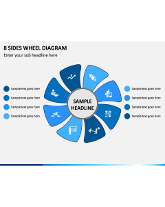 8 Sides Wheel Diagram PPT Slide 1