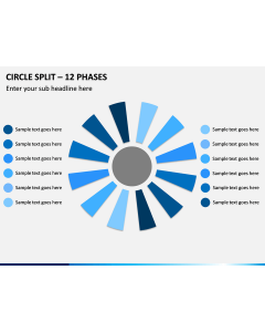 Circle Split - 12 Phases PPT Slide 1