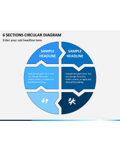 6 Sections Circular Diagram PPT Slide 1