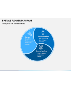 3 Petals Flower Diagram PPT Slide 1