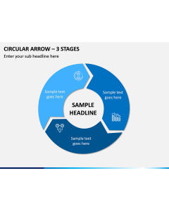 Circular Arrow - 3 Stages PPT Slide 1