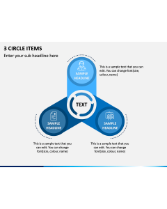 3 Circle Items PPT Slide 1