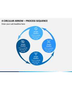 4 Circular Arrow - Process Sequence PPT Slide 1