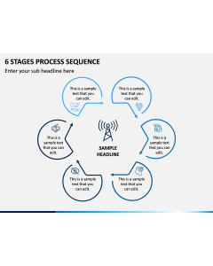 6 Stages Process Sequence PPT Slide 1