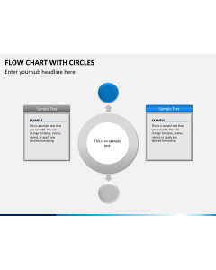 Flow chart with circles PPT slide 1