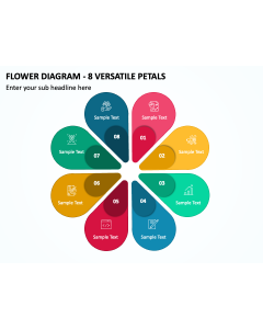 Flower Diagram - 8 Versatile Petals PPT Thumbnail