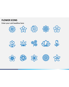 Flower Icons PPT Slide 1