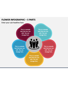 Flower Infographic - 5 Parts PPT Slide 1