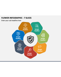 Flower Infographic - 7 Slices PPT Slide 1