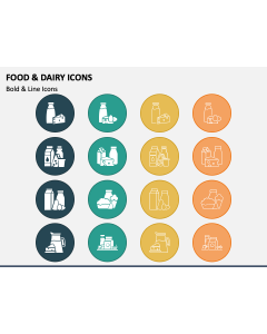 Food & Dairy Icons PPT Slide 1
