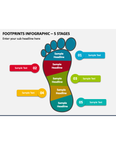 Footprints Infographic - 5 Stages PPT Slide 1