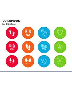 Footstep Icons PPT Slide 1