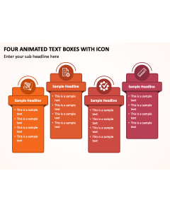 Four Animated Text Boxes with Icon PPT Thumbnail