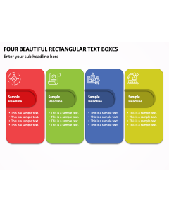 Four Beautiful Rectangular Text Boxes PPT Thumbnail
