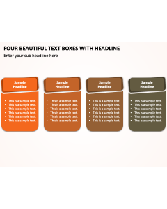 Four Beautiful Text Boxes with Headline PPT Thumbnail