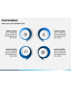 Four Bubbles PPT Slide 1